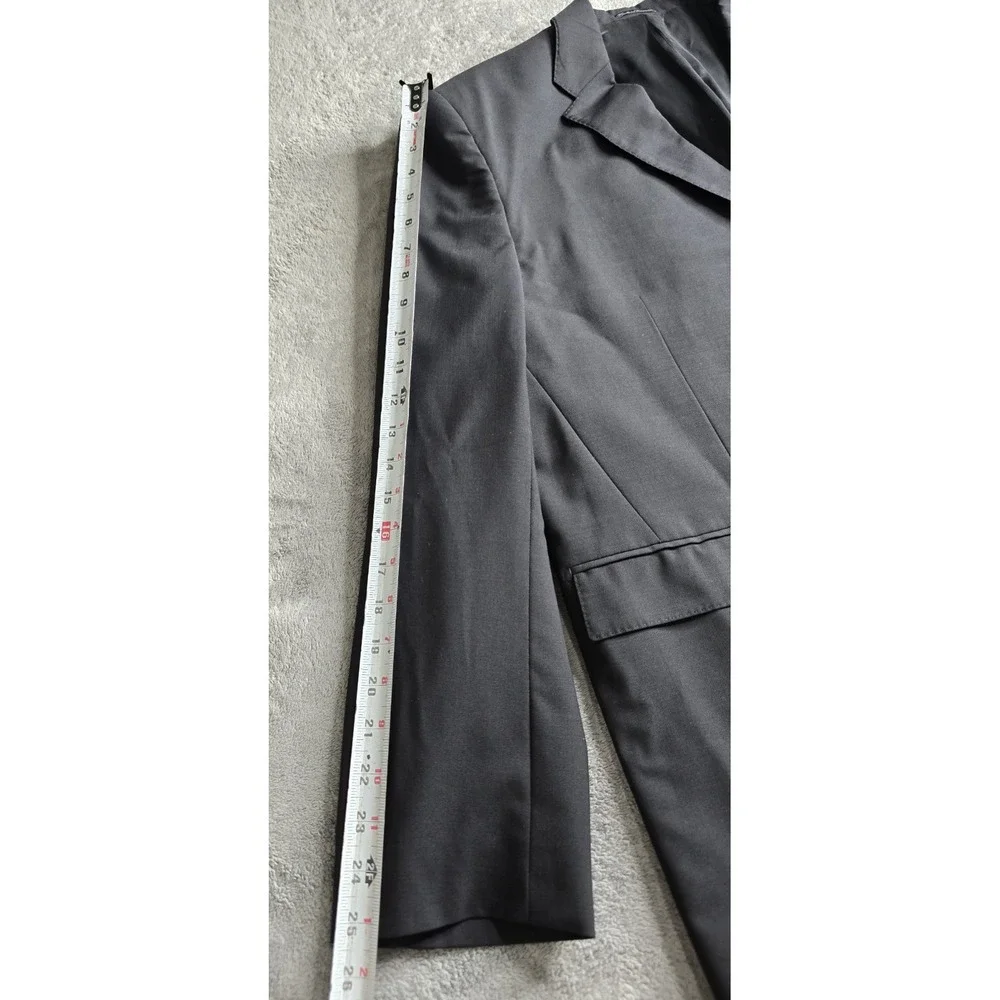 Louis Vuitton Uniformes Blazer Mens 62 Black Wool 2-Button Sportscoat Jacket